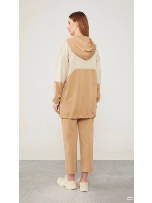 Masiva Collection Tesettür Takım Paraşüt Kumaş Camel