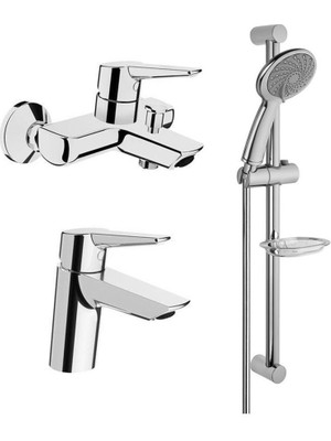 Artema Solid S Banyo + Lavabo Bataryası + Artema Samba 3f Sürgülü Duş Takımı
