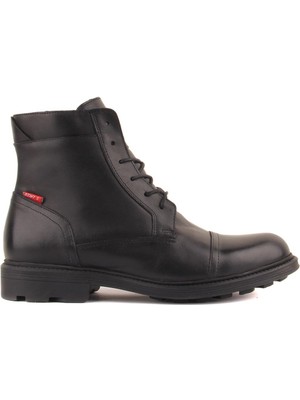Sail Laker's - Siyah Deri Fermuarlı Erkek Bot 102-4011-21752