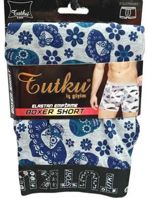 tutku Erkek Boxer Short Elastan Empirme