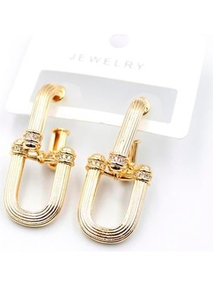 Öfi Tf Zincir Küpe - Altın