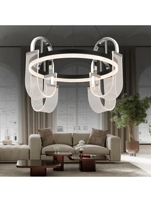 Apliqa Debora 4 Lü 65 Watt Ledli Modern Tasarım Oturma Odası Salon Avize