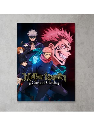 Poster City Jujutsu Kaisen Anime Dizi Film Posteri-Çerçevesiz Parlak Fotoğraf Kağıdı