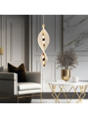 Apliqa Gupse Tekli 11 Watt Ledli Modern Tasarım Oturma Odası Salon Avize