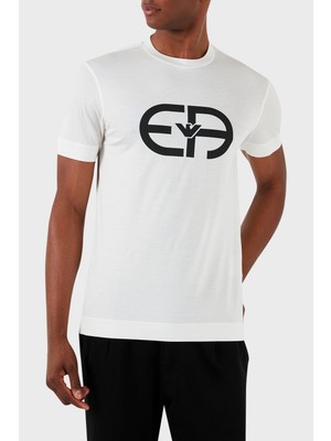 Emporio Armani Baskılı Slim Fit Bisiklet Yaka T Shirt Erkek T Shirt 8N1TF6 1juvz 0101