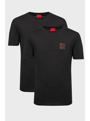 Hugo Bisiklet Yaka % 100 Pamuk Regular Fit 2 Pack T Shirt Erkek T Shirt 50492550 001