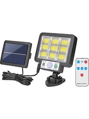 Gaman F108 Kumandalı Güneş Enerjili 3 Mod Harekete Duyarlı 3.5 Metre Kablolu Kaliteli Sensörlü Solar Sokak Lambası