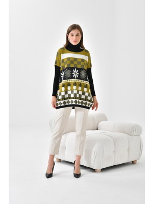 Garmi Ftz Women Kadın Karışık Desen Triko Kazak Siyah