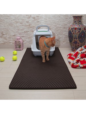 Paspas Car 60X110 cm Kedi Tuvalet Önü Paspası Koyu Kahve