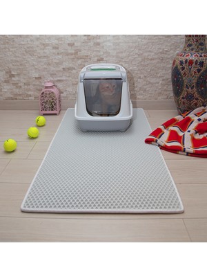 Paspas Car 60X110 cm Kedi Tuvalet Önü Paspası Beyaz