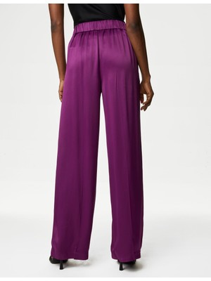 Marks & Spencer Wide Leg Saten Pantolon