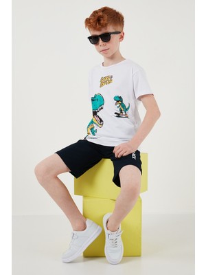 Lela Pamuklu Regular Fit Bisiklet Yaka Şortlu Alt-Üst Takım Erkek Çocuk Takım 6212013