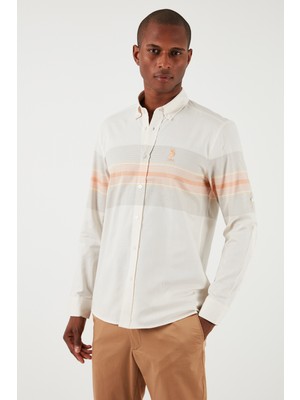 U.S. Polo Assn. Düğmeli Yaka Pamuk Regular Fit Gömlek Erkek Gömlek G081GL0041831534