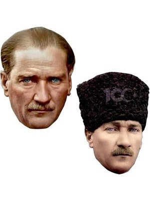 Parti Dükkanım Karton Maske ATATÜRK 6 LI