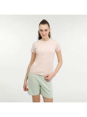 Lumberjack Kadın Pembe Yuvarlak Yaka T-Shirt