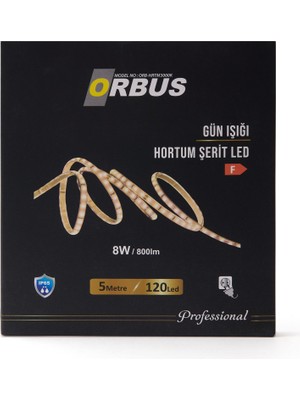 Orbus Hortum Şerit LED - Gün Işığı - 5 M  - 40 Watt