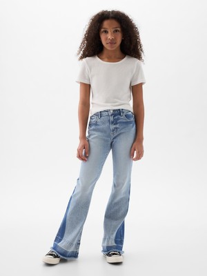 Gap Kız Çocuk Mavi High Rise '70S Flare Jean Pantolon