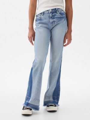 Gap Kız Çocuk Mavi High Rise '70S Flare Jean Pantolon