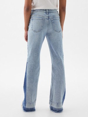 Gap Kız Çocuk Mavi High Rise '70S Flare Jean Pantolon