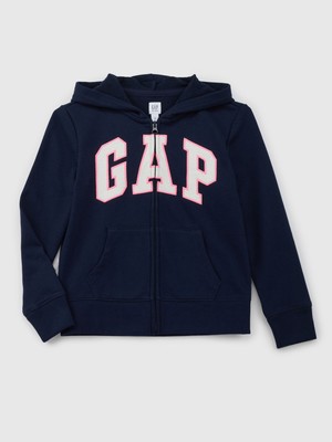 Gap Kız Çocuk Lacivert Gap Logo Fransız Havlu Kumaş Sweatshirt