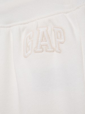 Gap Kız Çocuk Beyaz Gap Logo Fransız Havlu Kumaş Jogger Eşofman Altı