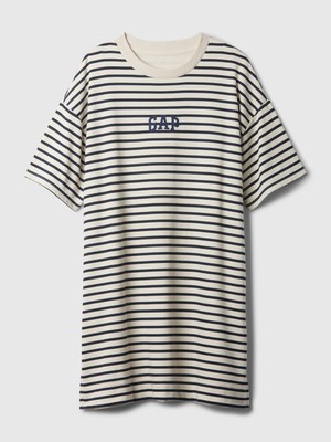 Gap Kadın Beyaz Gap Logo Oversized Sweatshirt Elbise