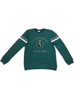 U.S. Polo Assn. Erkek Çoçuk Bisiklet Yaka Nakıişlı Sweatthirt
