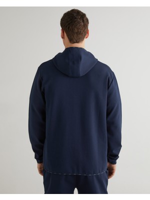 Gant Erkek Lacivert Regular Fit Fermuarlı Logolu Sweatshirt 2524133T.433