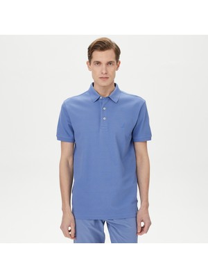 Nautica Erkek Mavi Slim Fit Kısa Kollu Polo Yaka T-Shirt K35052T.4MY