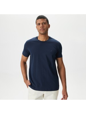 Nautica Erkek Lacivert Standart Fit T-Shirt V45276T.4NV