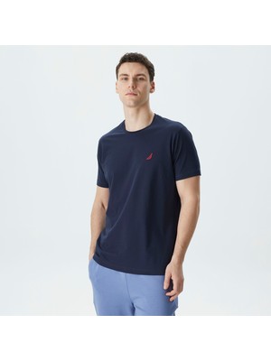 Nautica Erkek Lacivert Standart Fit T-Shirt V45277T.4NV