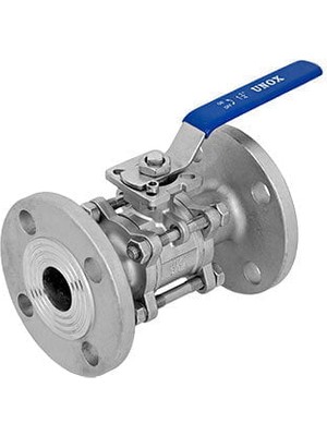 Unox 3 Parçalı Tepe Flanşlı Paslanmaz Flanşlı Küresel Vana DN25