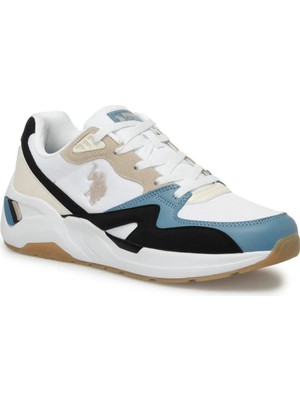 U.S. Polo Assn. Husky 4fx Erkek Bej-Mavi-Siyah Sneaker Ayakkabı