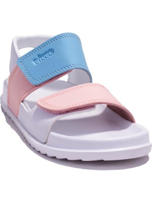 Vicco Krixi 321F23Y252C Beyaz Pembe Ortopedik Günlük Kız Çocuk Spor Sandalet