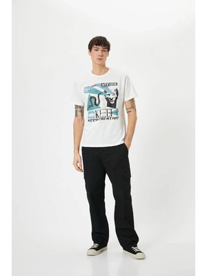 Koton Erkek T-Shirt Beyaz 4SAM10296HK
