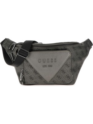 Guess Gri Erkek 9X17X38 cm Bel Çantası Mılano Compact Backp W Frt Pcket