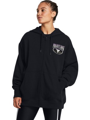 Under Armour Kadın Project Rock Heavyweight Terry Oversized Tam Boy Fermuarlı 1383599-001