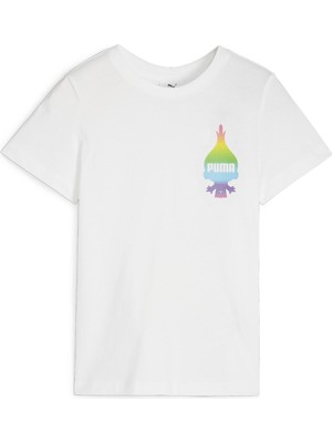 Puma Baskılı Beyaz Erkek T-Shirt 62481602-PUMA x Trolls Tee
