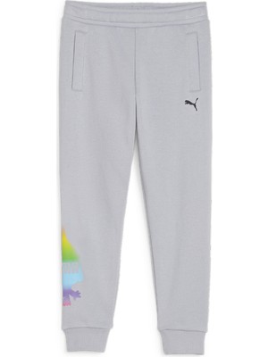 Puma Lastikli Paça Gri Erkek Eşofman Altı 62483063-PUMA x Trolls Sweatpants