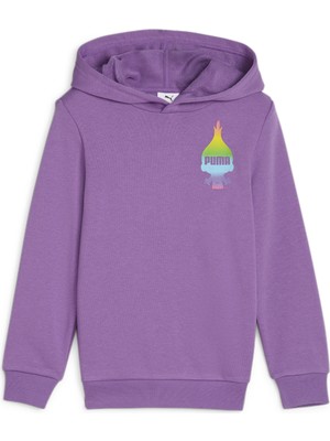 Puma Baskılı Kadın Mor Sweatshırt 62482650-PUMA x Trolls Hoodie