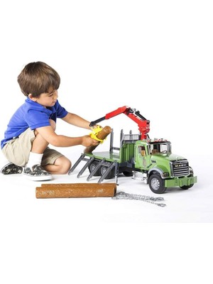 Bruder 1:16 Model Mack Trucks Kütük Taşıyıcı Inşaat Model Aracı