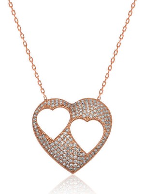 Serra Jewels Gümüş Kalpli Bayan Kolye