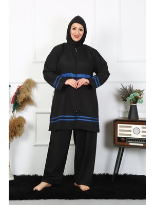 Akbeniz Büyük Beden Tesettür Mayo 7XL-8XL-9XL-10XL Siyah 55011