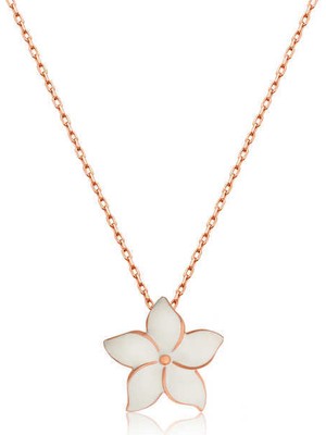 Serra Jewels Gümüş Rose Yasemin Çiçeği Bayan Kolye