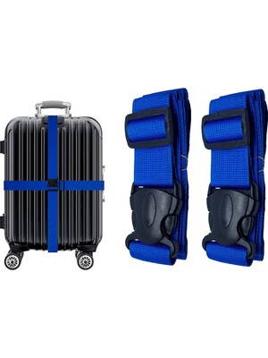 Etivizyon Valiz Bavul Emniyet Kemeri 2 Adet Mavi