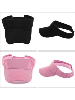 Shopiolog Unisex Uv Koruyucu Sporcu Plaj Vizör Şapka 2 Li Set