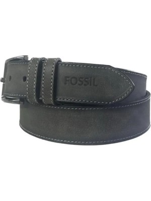 Fossil Gri Hakiki Deri Spor Erkek Kemeri 4cm