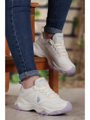 U.S. Polo Assn. Mısty 4fx Bej Lila Kadın Sneaker