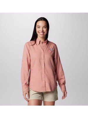 Columbia Womens Tamiami Iı Ls Shirt Kadın Uzun Kollu Gömlek Pembe FL7278-644