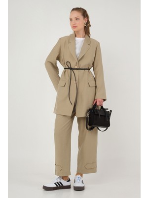 HE-QA Modal Blazer Ceket Vizon
